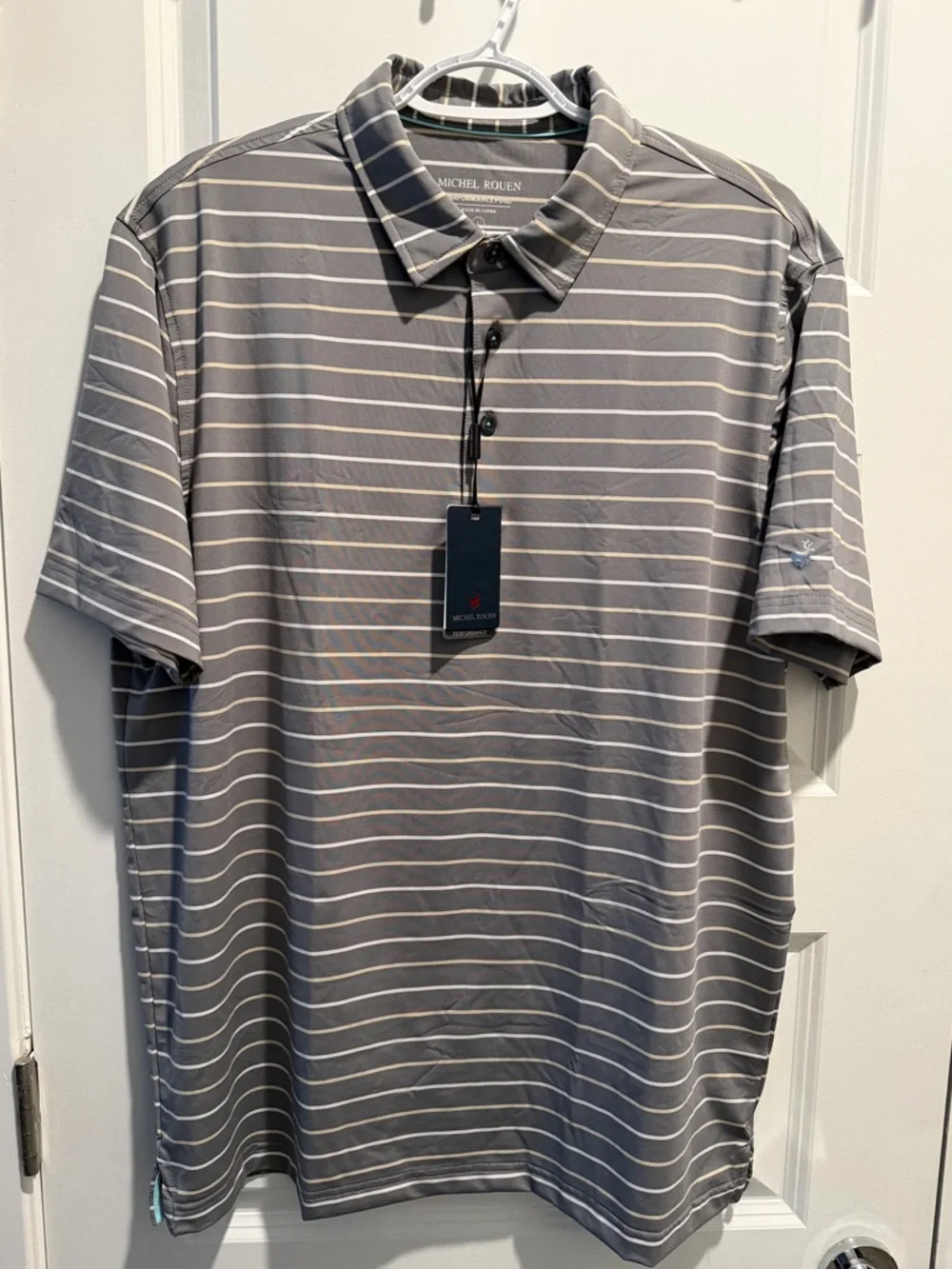 NWT Men’s Michel Rouen Performance Golf Polo, Size Large! - Picture 1 of 7